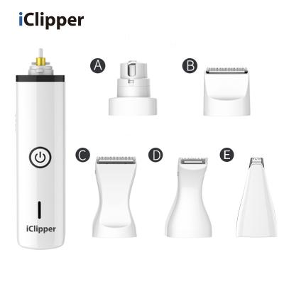 China Iclipper-N4 Stocked 5 in 1 Clippers Multifunctional Cordless Pet Dog Amazon Hot Selling Tool Pet Cleaning&Grooming Clipper for sale