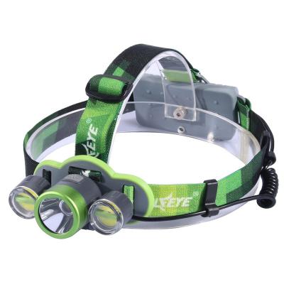 China Convenient Strong Three-lamp L2 LED Headlight COB Head-Mounted USB Charging Outdoor Long-Range Headlight for sale