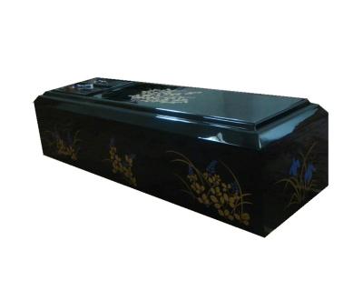 China Japanese Style Plywood Japanese Casket Wooden Casket With Flower Painting for sale