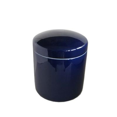 China Japanese Traditional Type High Quality Variety Class Blue Funeral Cremation Ash Urn Ceramic Memorial Vases for sale