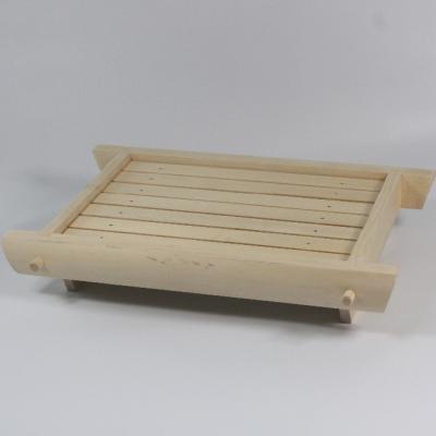 China Japan Hot Selling Japanese Hotel Restaurant Tableware Sashimi Dish Wooden Serving Tray for sale