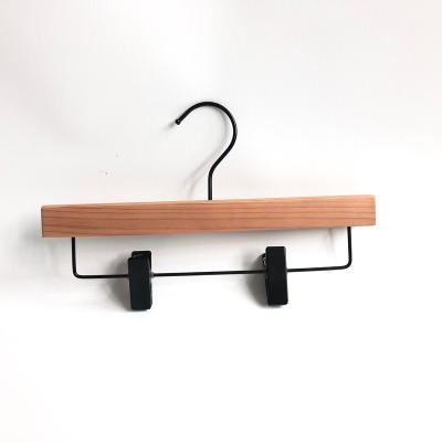 China Japan CLASSIC high quality solid wood pants hanger with clip for sale