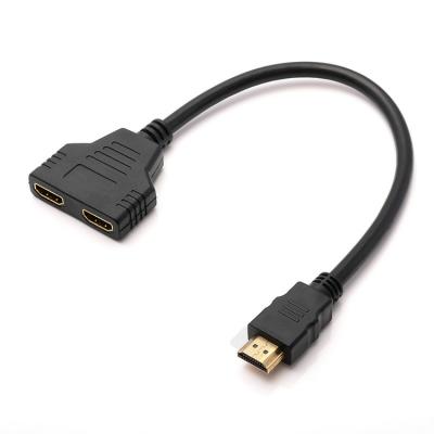 China Cheap Camera Price HDMI Cable 1 Input 2 Output 1080P HDMI Splitter Male To 2 Female To 1 To 2 for sale