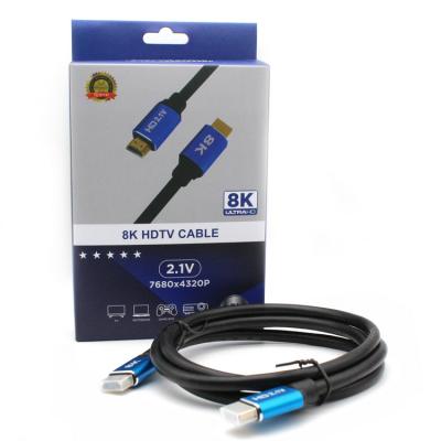 China gold plated hdmi 2.1 cable 4K 8K60HZ120HZ HD ultra HDMI 2.1 cable 7680*4320 resolution 0.5M CABLE 1M 1.2M 1.5M 3M 5M for sale