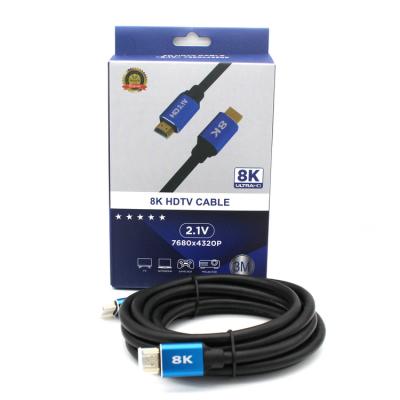 China Camera HDMI 2.1V Cable High Speed ​​48Gbps 7680P HDCP 2.2 4:4:4 HDR Hdmi 2.1 Cable 8k&4k For Laptop Monitor HDTV Projector PS3 for sale