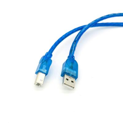 China Car factory high speed shielded transparent blue usb 2.0 1.5m A to B printer cable for sale