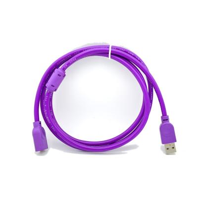 China Purple Camera USB 2.0 Extension Cable Male To Female Extension Cable For Computer Laptop for sale