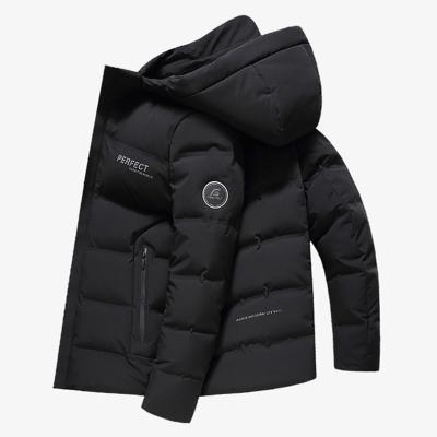 China Waterproof 2022 Winter Outdoor Activities Men's Warm Thick Detachable Long Hat Down Jacket Duck Down Coat For Hiking for sale