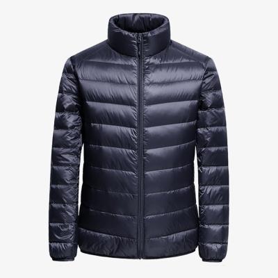 China 2022 Winter Waterproof Men's OEM Thin Padded Nylon Lightweight Down Jacket Duck Down Coat for sale