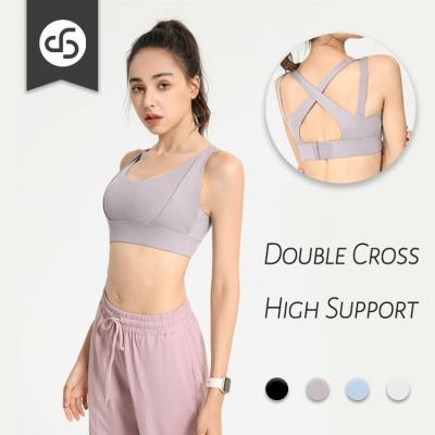 China Women Girls High Print Breathable Plus Size Breathable Hot Sporty Hot Sexy Sporty Yoga Bra Nylon Running Tops for sale