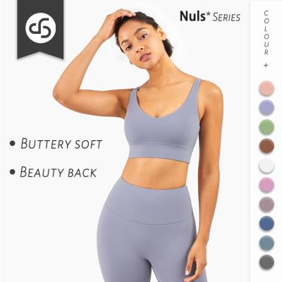 China 2022 Wholesale Breathable Women Sexy Doris Yoga U-back Sports Crop Top Seamless Super Soft Yoga Sports Bra for sale