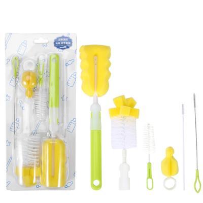 China 6pc Baby Milk Bottles Sustainable Sponge Play Brush for sale