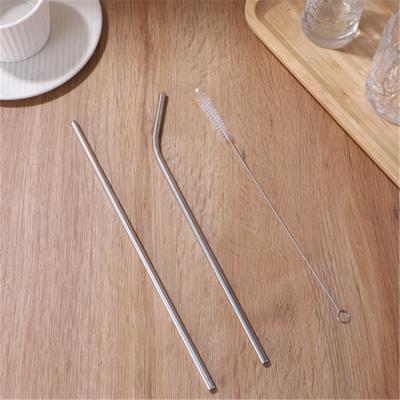 China 3Pc Beverage Drinking Straw Set Straight Reusable Metal Straw for sale