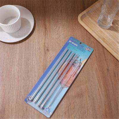 China House Kitchen 5pc Food Grade Drinking Stainless Steel Reusable Custom Metal Straw for sale