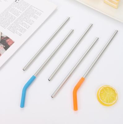 China Factory Direct Viable Silicone Head Reusable Metal Straw for sale