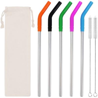 China Long Beverage Drinking Stainless Steel Drinking Straws Reusable for sale