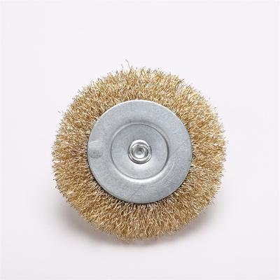 China Durable High Security Industrial Polishing Brushed Stainless Steel Round Polishing Steel Brush for sale