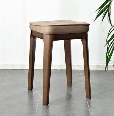 China Wholesale High End Modern Wooden Removable Cover Wooden Stool With Cushion for sale