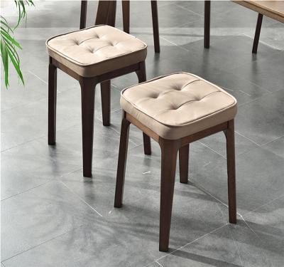 China Removable Cover Wood Stool Cheap Luxury Furniture Without Backrest Wood Stool for sale