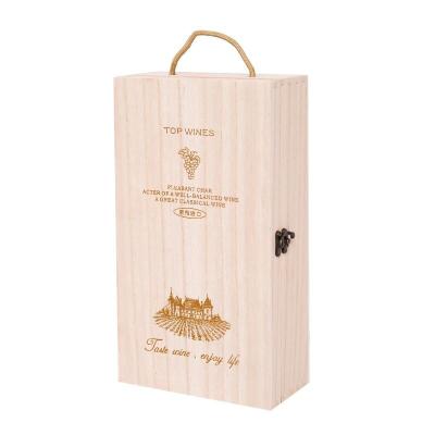 China Solid Europe Wine Box Wooden Packaging for sale