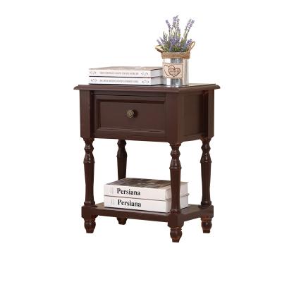 China Wholesale Extendable American Brown Wood Bedside Table for sale