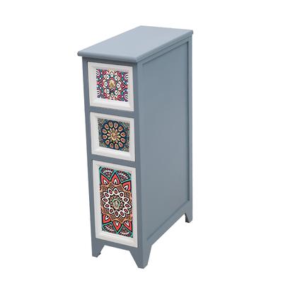 China (Other)Adjustable Modern Solid Wood Narrow Cabinet Drawers Bathroom Cabinet Small Chest for sale