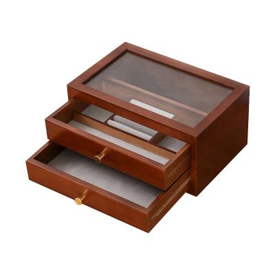 China Custom Europe Style Wooden Storage Boxes Jewelry Box Vintage Classic Wood Material for sale