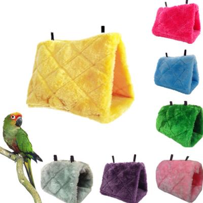 China Heating Hammock Hang Rest Cozy Warm Parrot Bird Nest Parrot Winter Tent Sleeping Cave Cage Sleeping Tent Bird Colorful Conure Hammock for sale