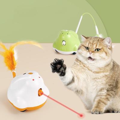 China Smart Automatic Interactive Soft Toy Funny Electric Ball Pet Cat Laser Cat Stored Electric Puzzle for sale