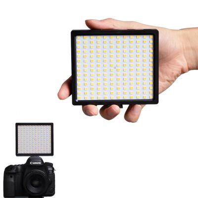 China 168 LED Brightness Dimmable Bi-color Photography Studio LED On Camera Video Light Panel For Studio Video Shooting MT168A for sale