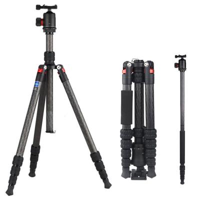 China Professional Portable Digital Camera Travel Stable Safety Heavy Duty Carbon Fiber Photo Tripod Stand for Long Focus Lens Dslr Camera for sale