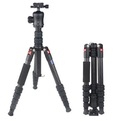 China Advanced Digital Camera Tripod Travel Tripod Kit with Ball Head, Portable and Compact, Carbon Fiber Tripod for DSLR Reflex and Mirrorless Camera for sale