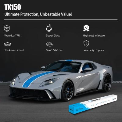 China cars TK150 7.5 Mil Gloss Clear Paint Protection Film PPF for sale