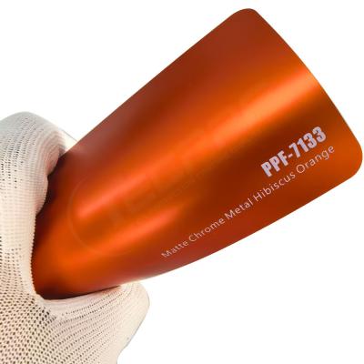 China PPF-7133 Matte Chrome Metal Hibiscus Orange Color Paint Protective Film para arranhões de carros à venda