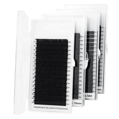 China Natural Wholesale Long Lashes Dark Black Russian Highlights 0.10 0.12 0.15 0.18 0.20 Trays 0.25Volume for sale