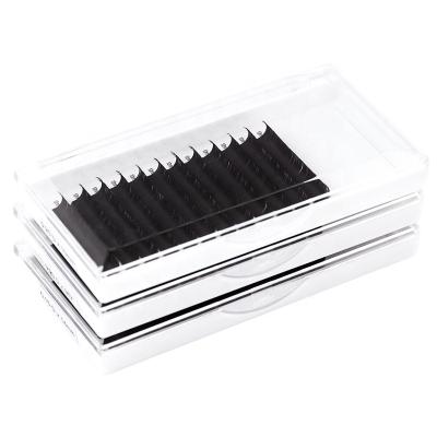 China Natural Long Song Lashes Matte Black OEM Eyelash Extensions Tips Super Soft Double Ellipse Root Flat Lashes for sale