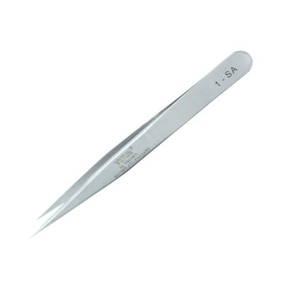 China Cheap Stainless Steel Song Lashes Silver Stainless Steel Tweezers For Eyelash Extensions for sale