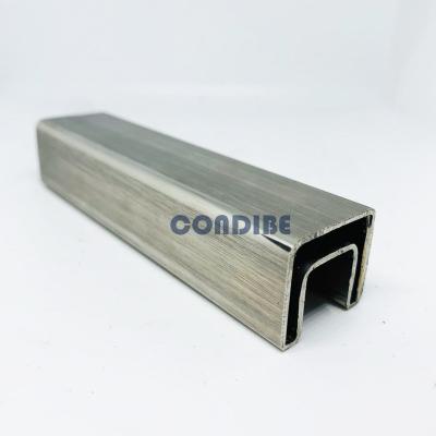 China Condibe Modern Square Stainless Steel Tube Glass Fence Balustrade for sale