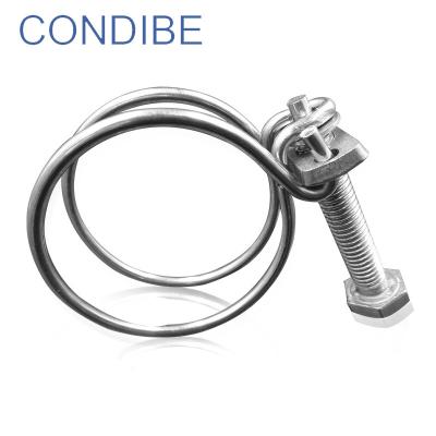 China Automotive Industry Condibe Stainless Steel Double Wire Hose Clamp for sale