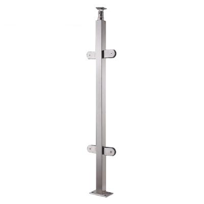 China Modern Condibe Inox / Square Stainless Steel Tube Balustrade Pillar for sale