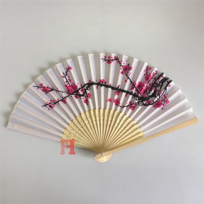 China Europe Handmade Decorative Flower Printed Wedding Souvenir Chinese Folding Silk Hand Fan for sale