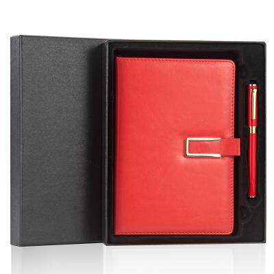 China 2021 Custom Leather Pen Notebook Set Promotional Luxury Box Gift Notebook and Pen Set Notebook Set for sale