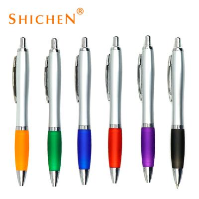 China Promotional Cheap Ballpoint Pen Hot Sale Ballpoint Pen Promotional Gift Simple Rubber Custom Logo Printed Hotel Plastic Ballpoint Pen for sale