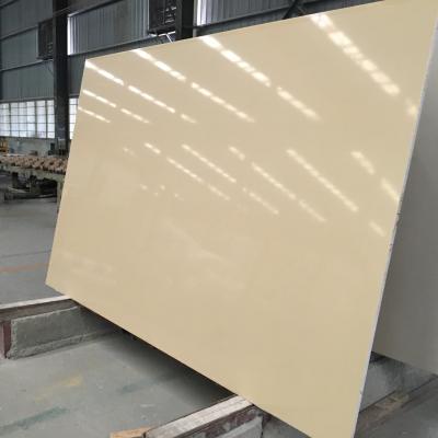 China Light Beige/Pure Beige Artificial Marble Engineered Marble Polished for sale