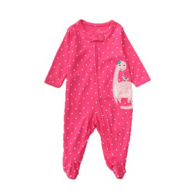 China Wholesale Cute Newborn 100% Cotton Baby Clothes Rompers100% Cotton Soft Knit Long Sleeves Boutique Kids Pajamas for sale