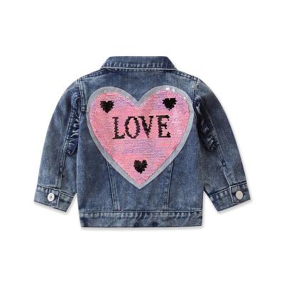 China The other factory directly wholesale winter autumn children girls denim jacket outerwear for sale