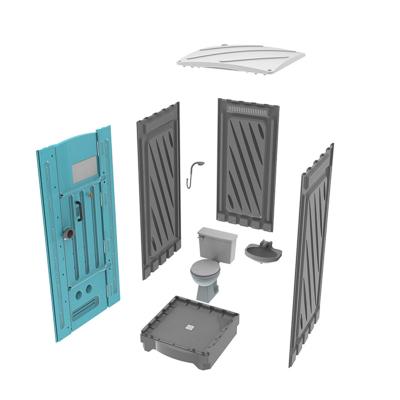 China Modern prefabricated mobile latrine with shower and basin for sale