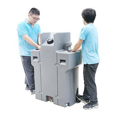 China Modern Plastic Portable HDPE Sink Mobile Hand Wash Station 2 Users With Wheel Mobile Outdoor Hand Wash Station for sale