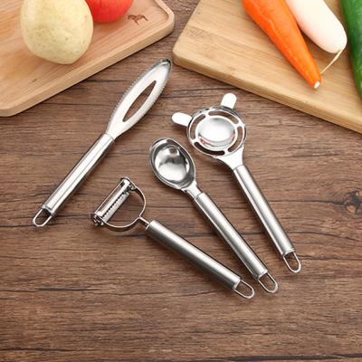 China New Viable 4 Pieces Kitchen Tool Kit Kitchen Tool Kit Egg Separator Scoop Ice Cream Scoop Stainless Steel Instruments for sale