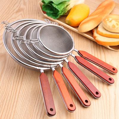 China Food Grade Good Sustainable Double Hook Filter Tea Food Strainer Mesh Stainless Steel Strainer for sale